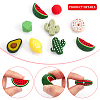 12Pcs 6 Style Food Grade Eco-Friendly Silicone Beads SIL-CA0001-32-6
