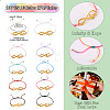 10Pcs 10 Color Alloy Infinity with Hope Link Bracelets Set for Men Women BJEW-TAC0008-01-9