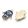 Printed Light Gold Tone Alloy Pendants ENAM-N056-206I-1