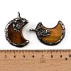 Natural Tiger Eye Pendants G-H359-05AS-03-2