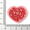 Valentine's Day Printed Transparent Acrylic Pendants OACR-S045-04F-3