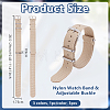 3Pcs 3 Colors Nylon Watch Bands AJEW-OC0015-62-2