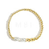 Handmade Brass Beads Stretch Bracelets AI7189-1-1