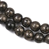 Natural Pyrite Beads Strands G-P303-01-6mm-8-3