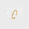 Minimalist adjustable 304 Stainless Steel ring with woven lines RP5581-1