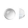 Transparent Half Round Glass Cabochons GGLA-R027-18mm-1