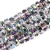 Electroplate Transparent Glass Beads Strands EGLA-N022-04A-D04-1