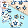 12Pcs 6 Styles Alloy Enamel Blue Evil Eye Links Connector Charms with Resin ENAM-YW0009-25-3