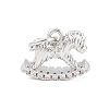 Brass Micro Pave Clear Cubic Zirconia Charms CU-CBAD306-19P-1