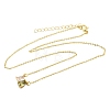 Brass Pave Cubic Zirconia Rectangle & Teardrop Pendant Cable Chain Necklaces KK-CBAB173-05G-10-4