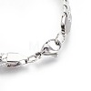 304 Stainless Steel Curb Chain Bracelets BJEW-L636-03A-P-2