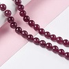 Natural Jade Imitation Garnet Beads Strands G-I334-02C-4
