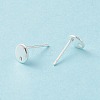 201 Stainless Steel Stud Earring Findings LS-X-STAS-P308-09A-S-3