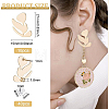 10Pcs Brass Stud Earring Findings KK-BC0008-41-2