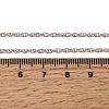 1MM Brass Rope Chain Necklaces NJEW-L013-11P-5