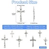 70Pcs 7 Styles Tibetan Style Alloy Pendants FIND-FS0005-15-3