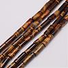 Natural & Dyed Tiger Eye Bead Strands G-P230-32-4x13mm-1