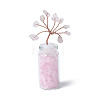 Natural Rose Quartz Chips Tree Decorations DJEW-P021-E01-1