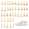 20Pcs 10 Styles Alloy Rhinestone Shoe Charms HJEW-ME00151-1