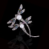 Dragonfly Alloy Rhinestone Brooch PW-WG859D6-01-2