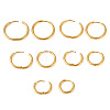  10Pcs 5 Size 316L Surgical Stainless Steel Huggie Hoop Earrings for Girl Women EJEW-TA0001-10-2