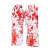 Long Polyester Skeleton Horror Full Finger Gloves AJEW-A045-01C-1