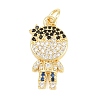 Brass Micro Pave Cubic Zirconia Pendants KK-D258-36G-04-1
