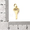 Brass Micro Pave Clear Cubic Zirconia Pendants KK-D255-06G-3