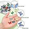 12Pcs Brass Pave Faceted Glass Connector Charms FIND-YW0007-50-4