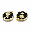 Rack Plating Alloy Enamel Pendants LS-ENAM-N060-18-02LG-3