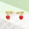 Valentine's Day Brass Micro Pave Clear Cubic Zirconia Cuff Earrings EJEW-Z164-24G-1