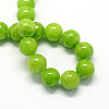Natural Dyed Yellow Jade Gemstone Bead Strands X-G-R271-8mm-Y12-3