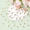 SOFPLATE 100Pcs 304 Stainless Steel Ball Stud Earring Findings STAS-SP0001-55G-4