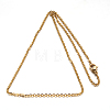Ion Plating(IP) 304 Stainless Steel Cable Chain Necklace for Men Women STAS-L164A-01G-B-2