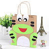 DIY Rectangle with Frog Pattern Kraft Paper Bag Making Set DIY-F079-03-1