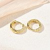 Brass Micro Pave Cubic Zirconia Hoop Earrings KK-CBA30C7-10G-3