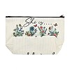 Printed Linen Storage Zipper Clutch Bags ABAG-Z002-01B-2