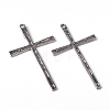 Tibetan Style Alloy Cross Large Pendants X-EAAA0100Y-NF-2