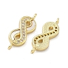 Natural Shell Infinity Links Connector Charms KK-A282-03A-G-2
