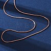 Brass Snake Chains Necklaces for Women NJEW-D302-14RG-5