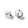 Spray Painted ABS Plastic European Beads KY-G033-01A-01-2