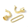 Brass Fold Over Clasps KK-M320-23G-2