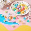  72Pcs 12 Colors Luminous Round Food Grade Silicone Beads SIL-TA0001-37-15