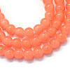 Baking Paint Imitation Jade Glass Round Bead Strands X-DGLA-Q021-4mm-31-1