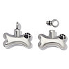304 Stainless Steel with Black Enamel Pendants SA-OY003-61P-1