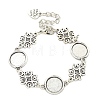 Antique Silver Plated Alloy Link Chain Bracelet Making MAK-K023-03A-AS-1