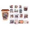 30Pcs Coffee PET Waterproof Stickers PW-WG3F8D7-03-1