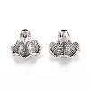 Tibetan Style Alloy Bead Caps TIBEB-T004-16AS-1
