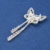 Brass Micro Pave Clear Cubic Zirconia Pendants KK-Z057-06S-2