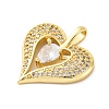 Brass Micro Pave Cubic Zirconia Pendants KK-S510-32G-02-2